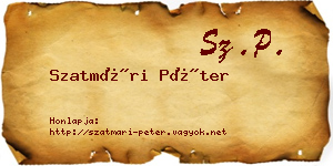 Szatmári Péter névjegykártya